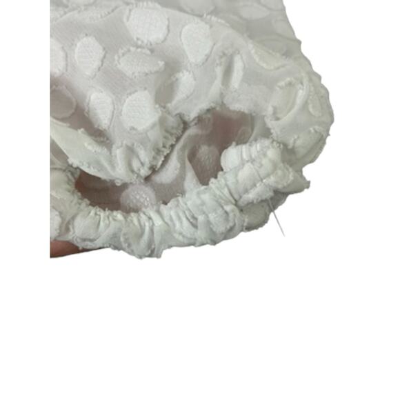 41 Hawthorn White Polka Dot V-Neck 3/4 Sleeve Tunic Top Women's Size Large - Picture 5 of 8